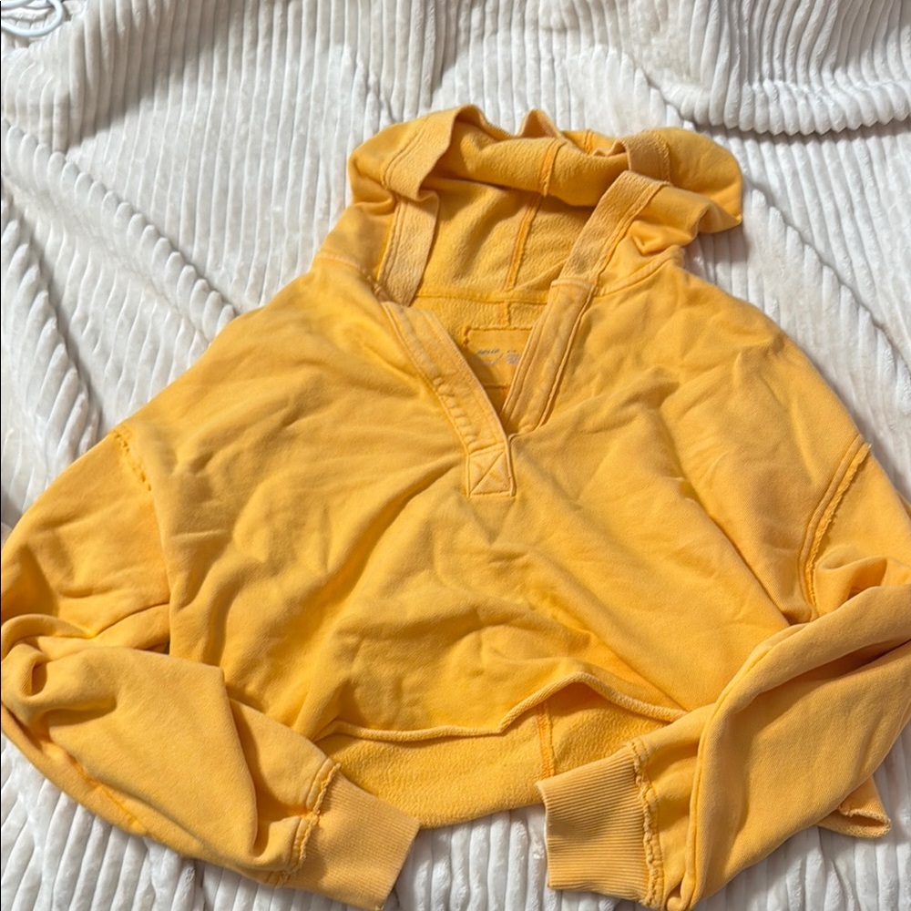 Yellow Hooded Sweatshirt